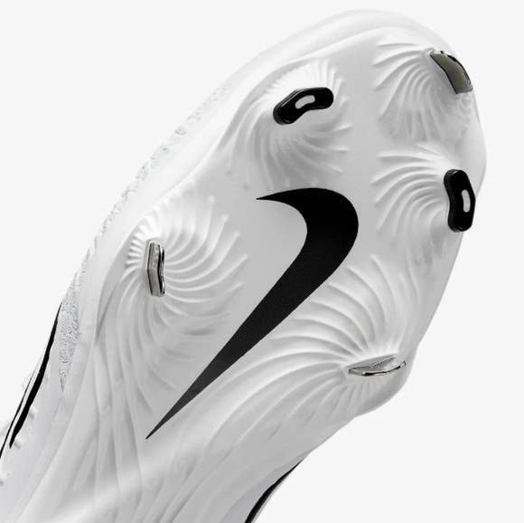 NWOB Nike Alpha Huarache NXT Metal Baseball Cleats White Black Gray - Picture 8 of 16